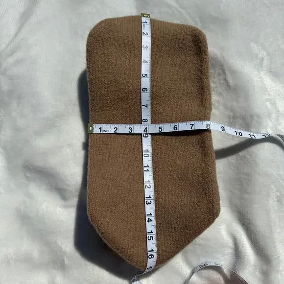 Lauren Manoogian Baby Bindle Bag Putty Cork Camel Highland Wool Alpaca Knit NWT - Picture 13 of 16